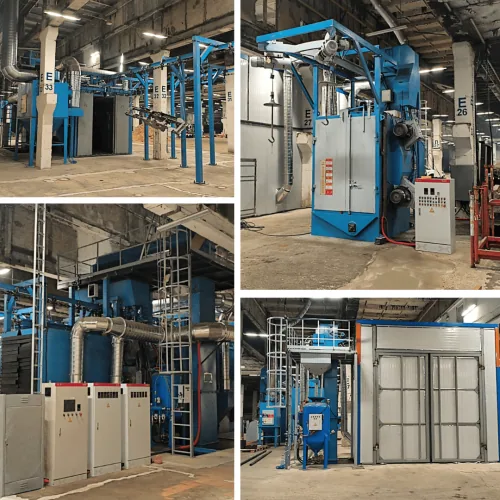 New shot blasting chambers in Latvia: metal cleaning of any size, from huge beams to tiny parts